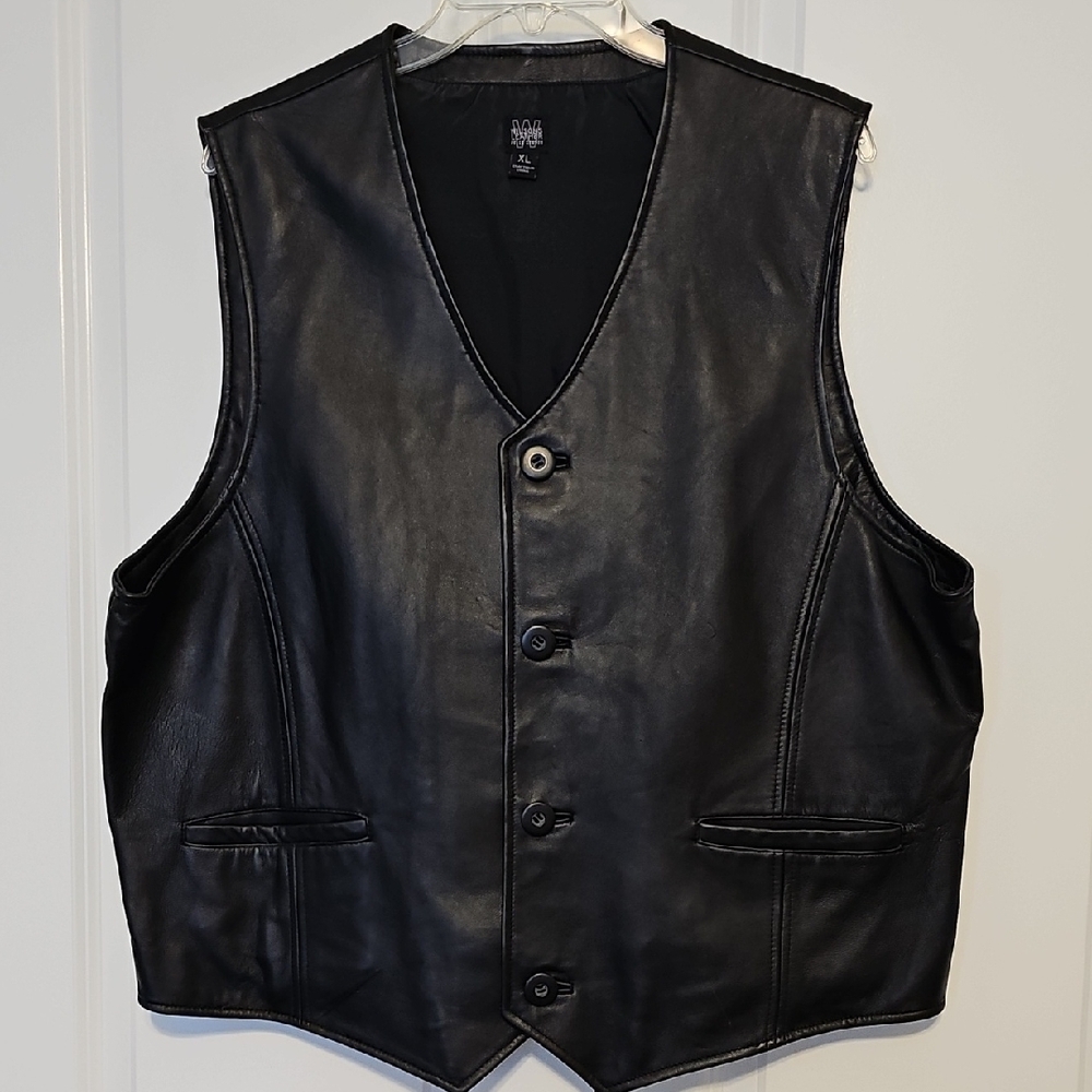 Wilsons Pelle Studio Black Leather Vest